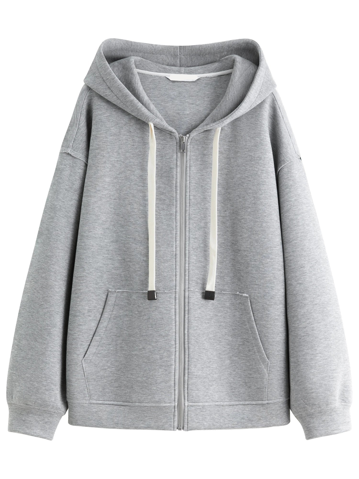 Loose-Fitting Drop-Shoulder Hooded Sweatshirt