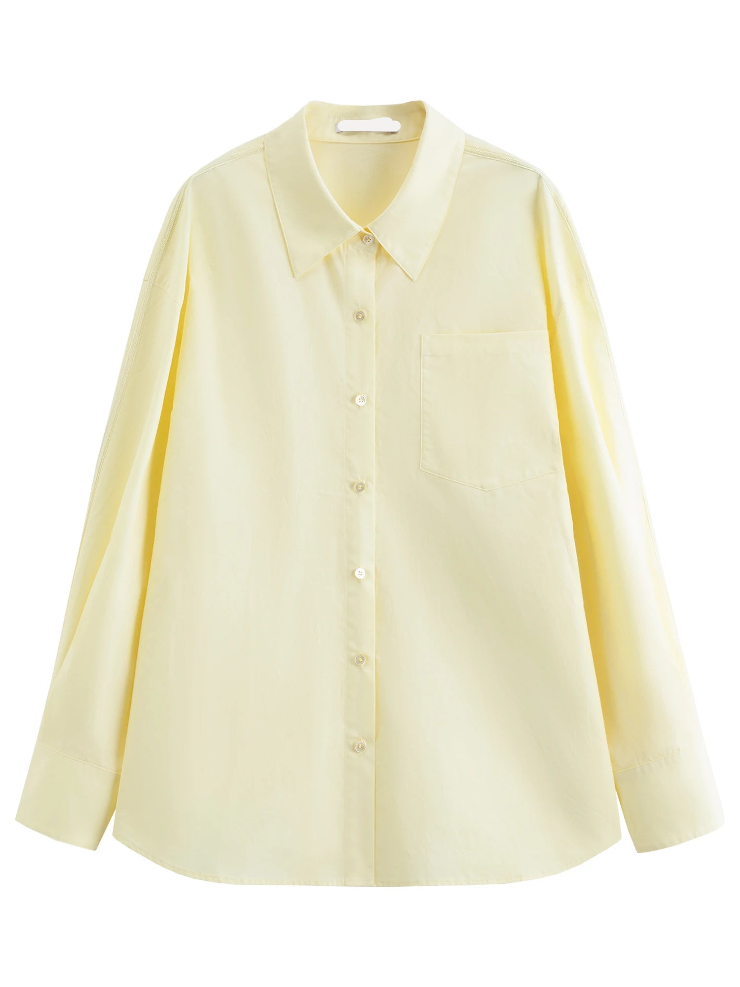 Loose-Fit Cotton Stand-Collar Shirt